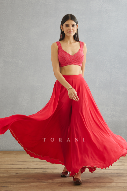 Gul-Kand Daavya Cape Set