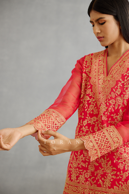 Rang Palaash Sloka Kurta Set