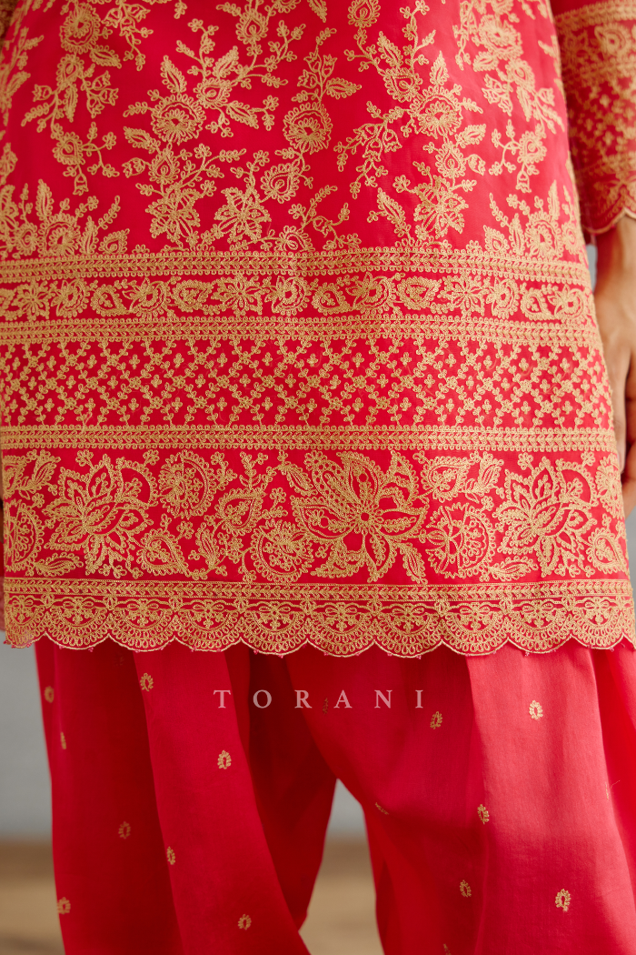 Rang Palaash Sloka Kurta Set