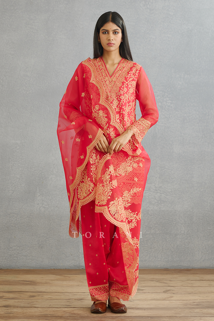 Rang Palaash Sloka Kurta Set