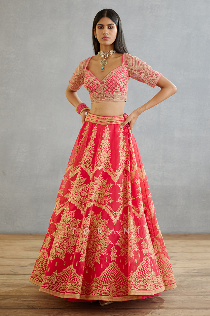 Rang Palaash Meher Passa Lehenga Set