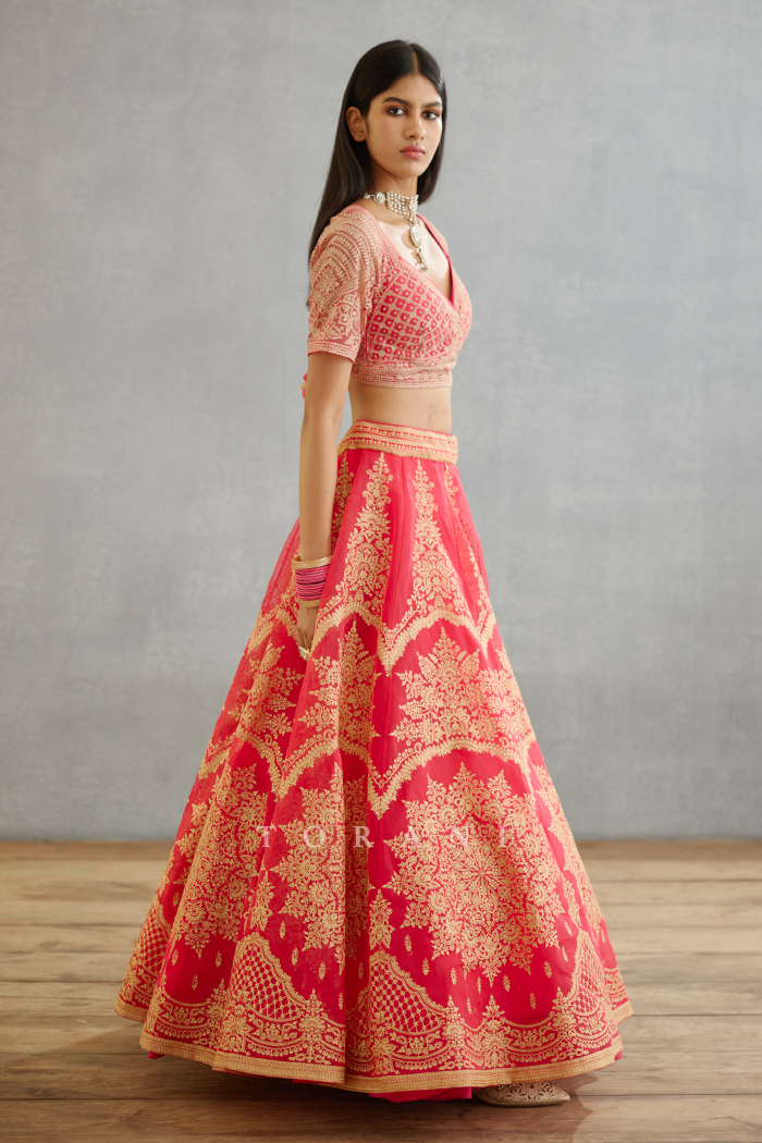 Rang Palaash Meher Passa Lehenga Set