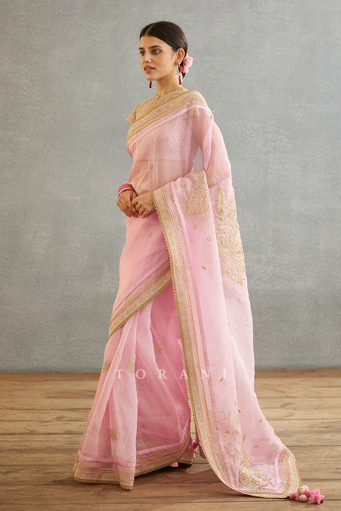 Gul-Mohar Taashi Saree