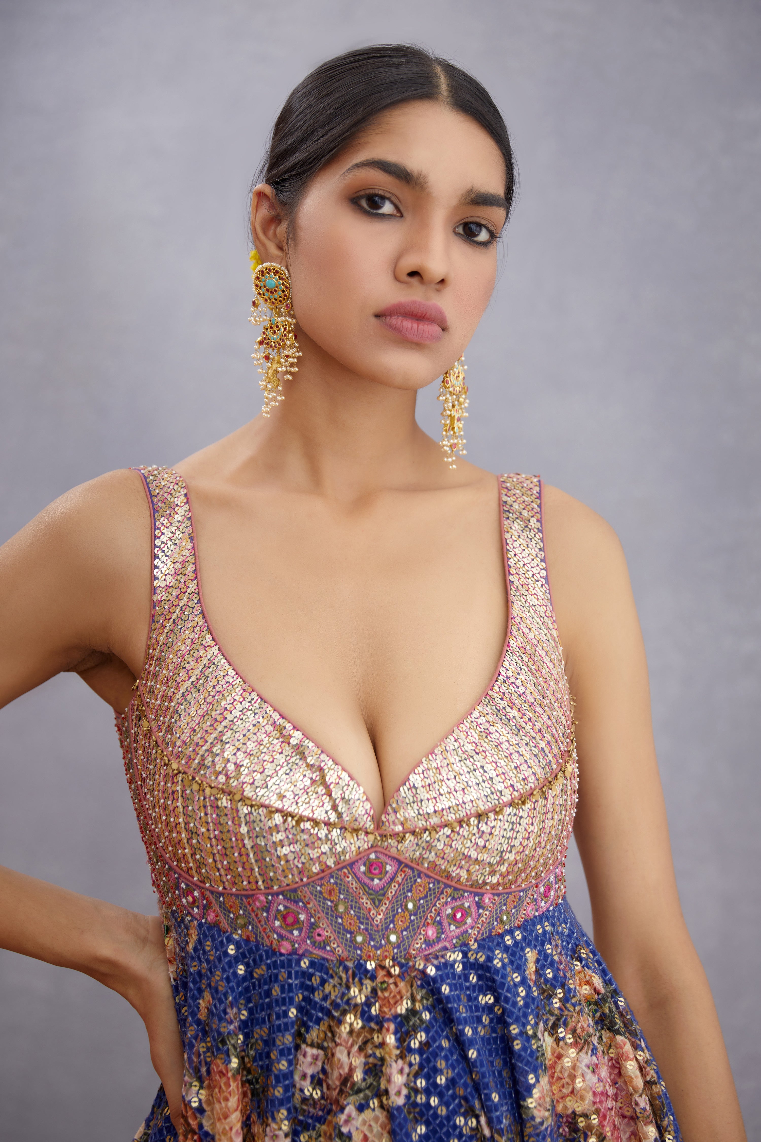 Jamuni Rabia Sitara Dhari Anarkali Set