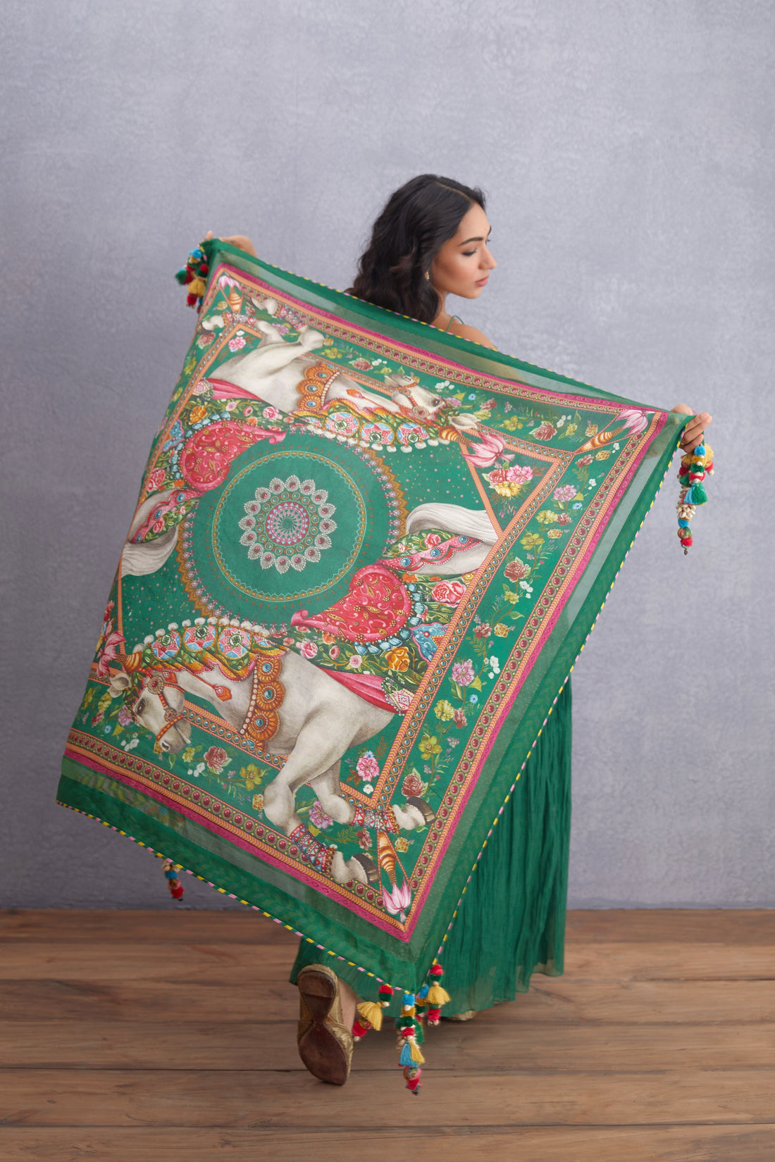 SALE - Panna Ashwamedha Scarf