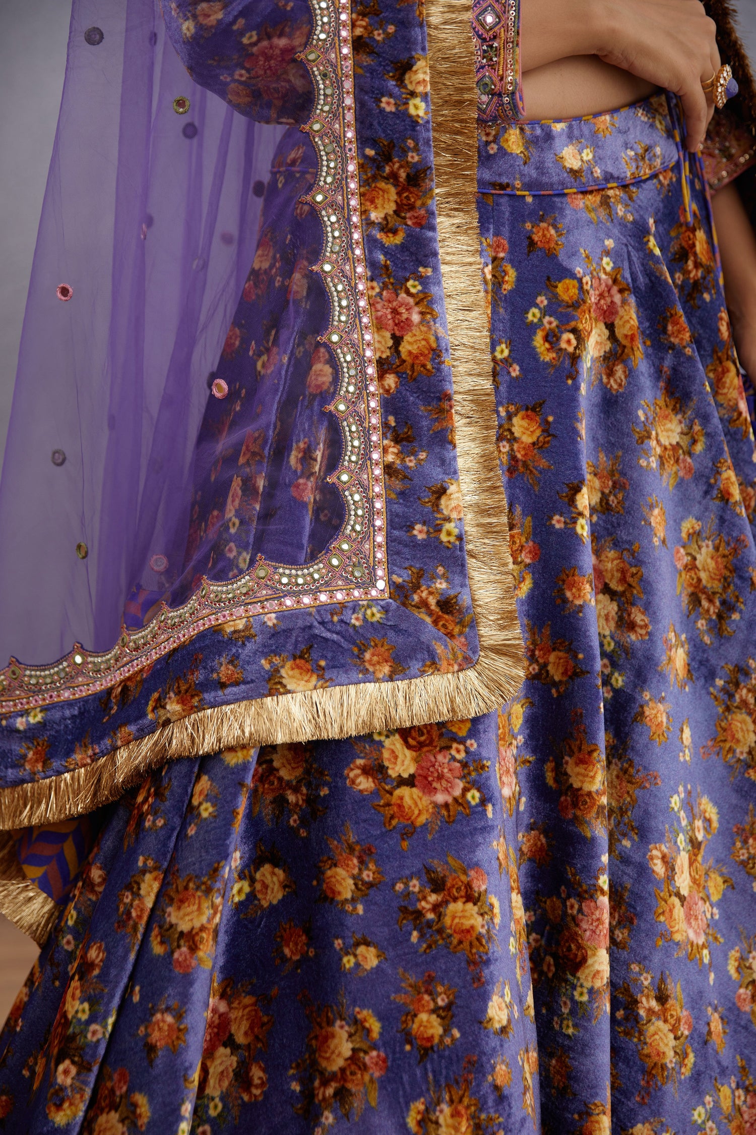 SALE - Jamuni Makhmal Kiranpreet Lehenga Set