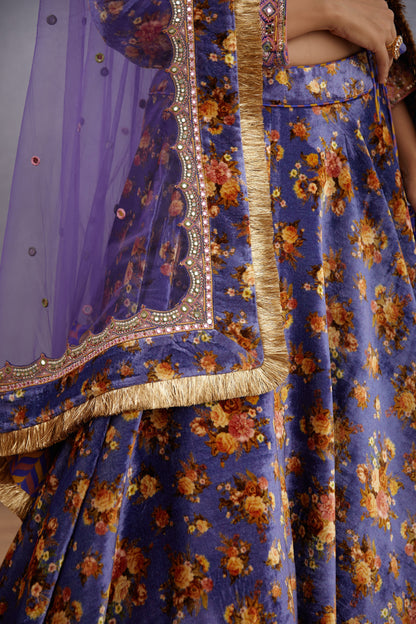 SALE - Jamuni Makhmal Kiranpreet Lehenga Set