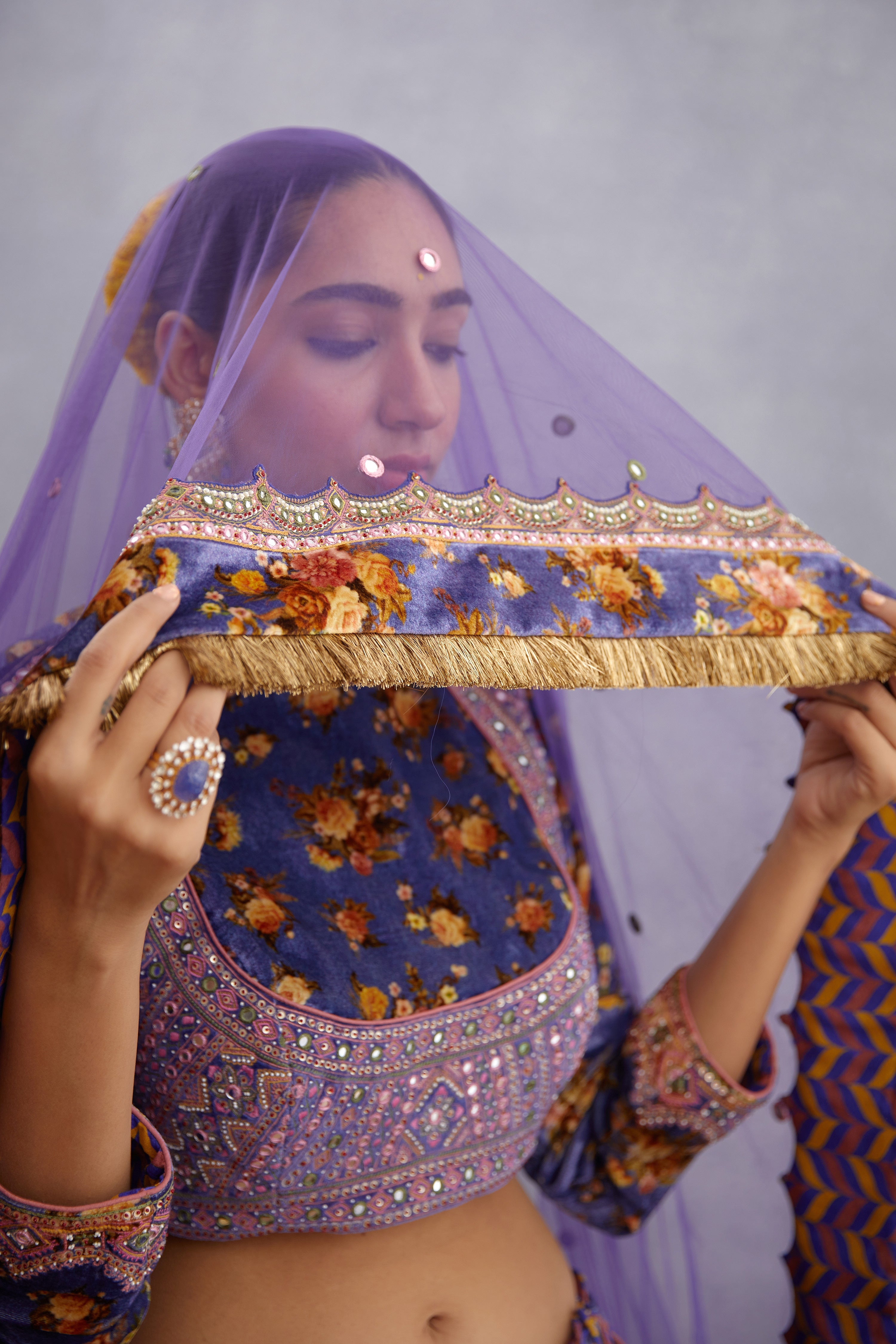 Jamuni Makhmal Kiranpreet Lehenga Set