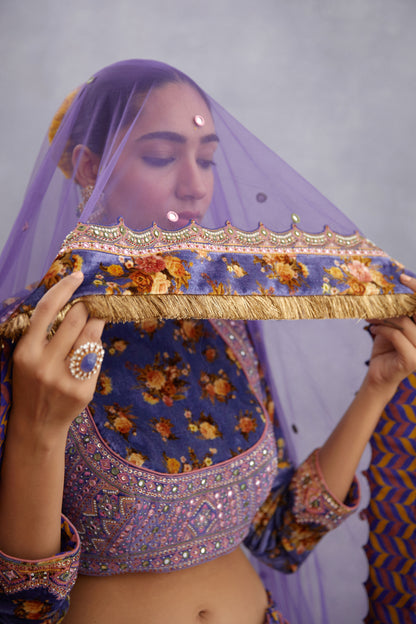 Jamuni Makhmal Kiranpreet Lehenga Set