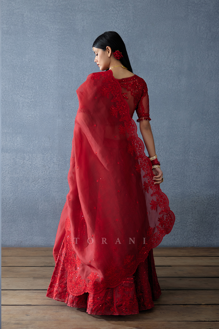 Gulmohar Pankhuri Advika Lehenga Set