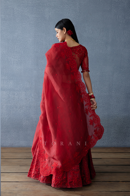 Gulmohar Pankhuri Advika Lehenga Set