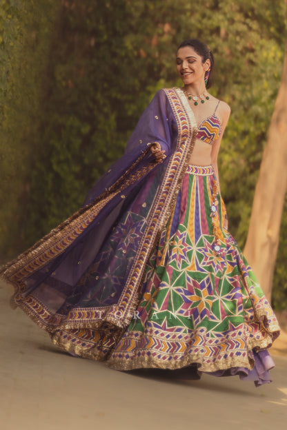 Shriya Pilgaonkar in our Navratan Shamiyana Lehenga Set