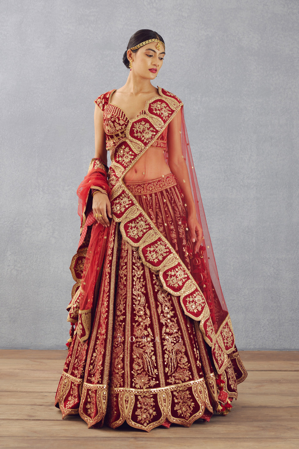 Sale- Sindoori Turvi Lehenga Set