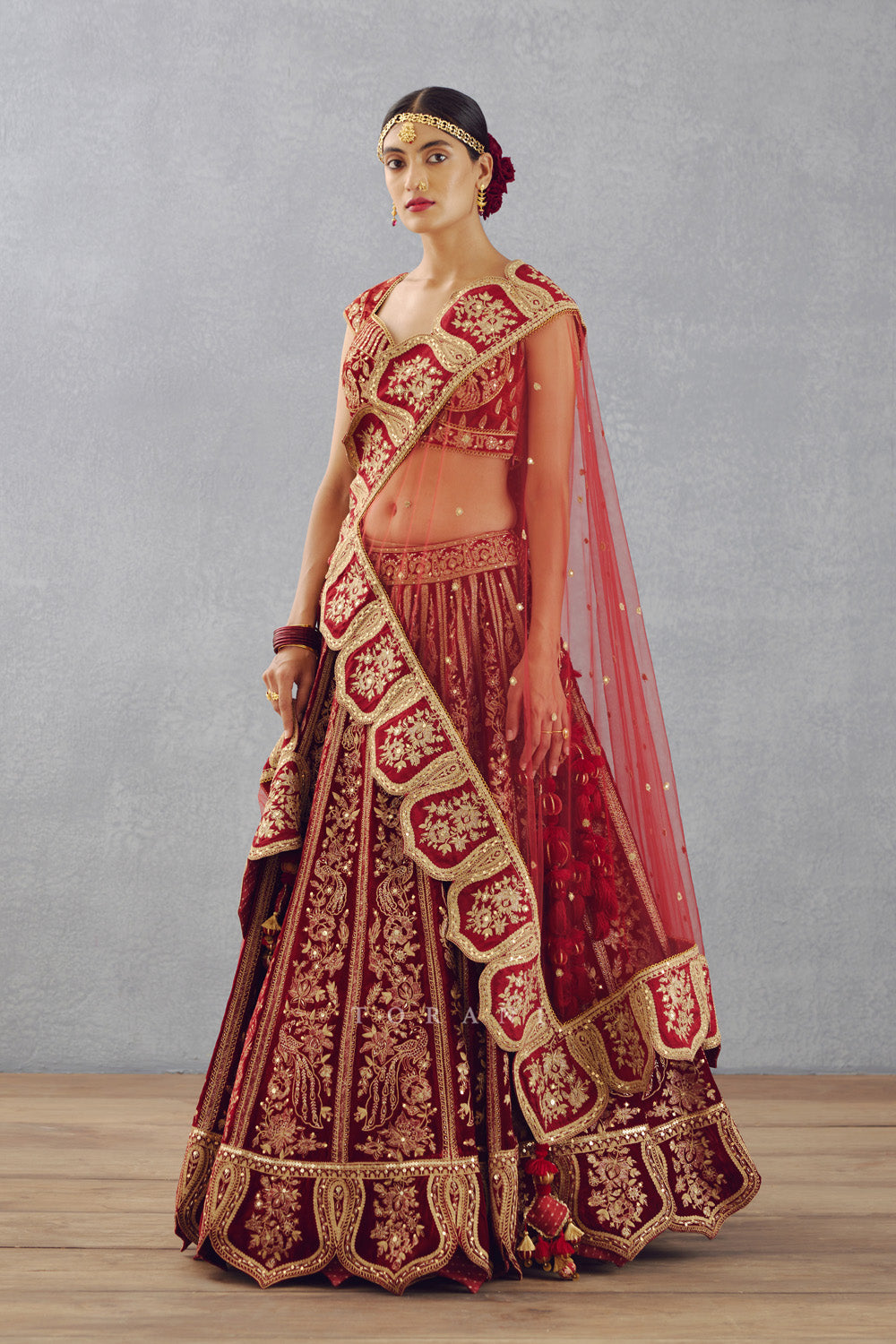 Sale- Sindoori Turvi Lehenga Set