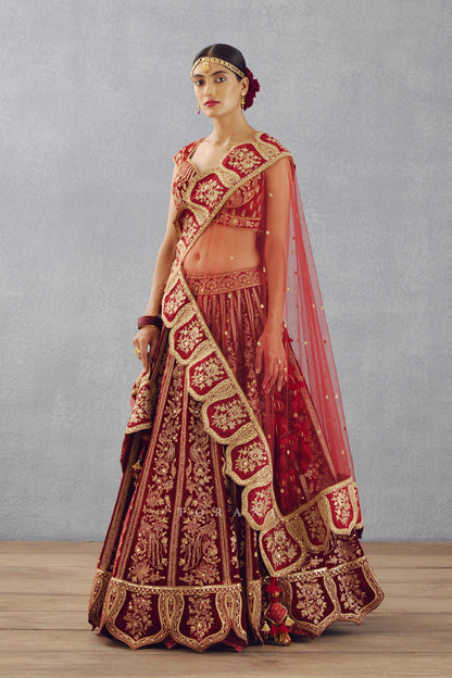 Sale- Sindoori Turvi Lehenga Set