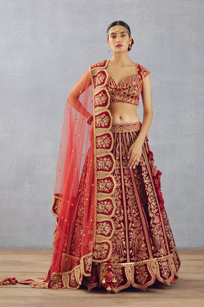 Sale- Sindoori Turvi Lehenga Set