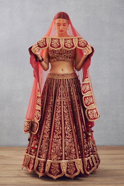 Sale- Sindoori Turvi Lehenga Set