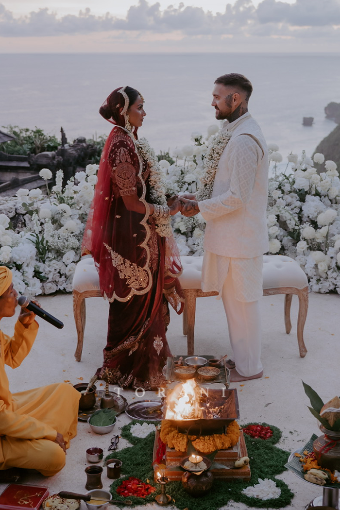 Triveni in our Sindoori Makhmal Agahni Yuvani Saree Set