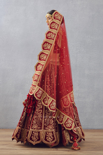 Sale- Sindoori Turvi Lehenga Set