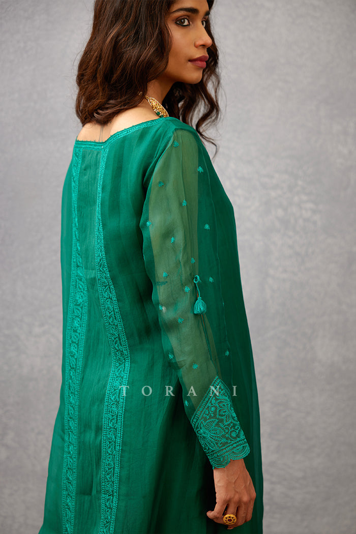 Rashi Khanna In Our Sabz Abhra Kurta Set
