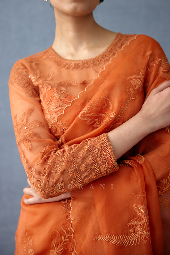 Kesari Pankhuri Saree