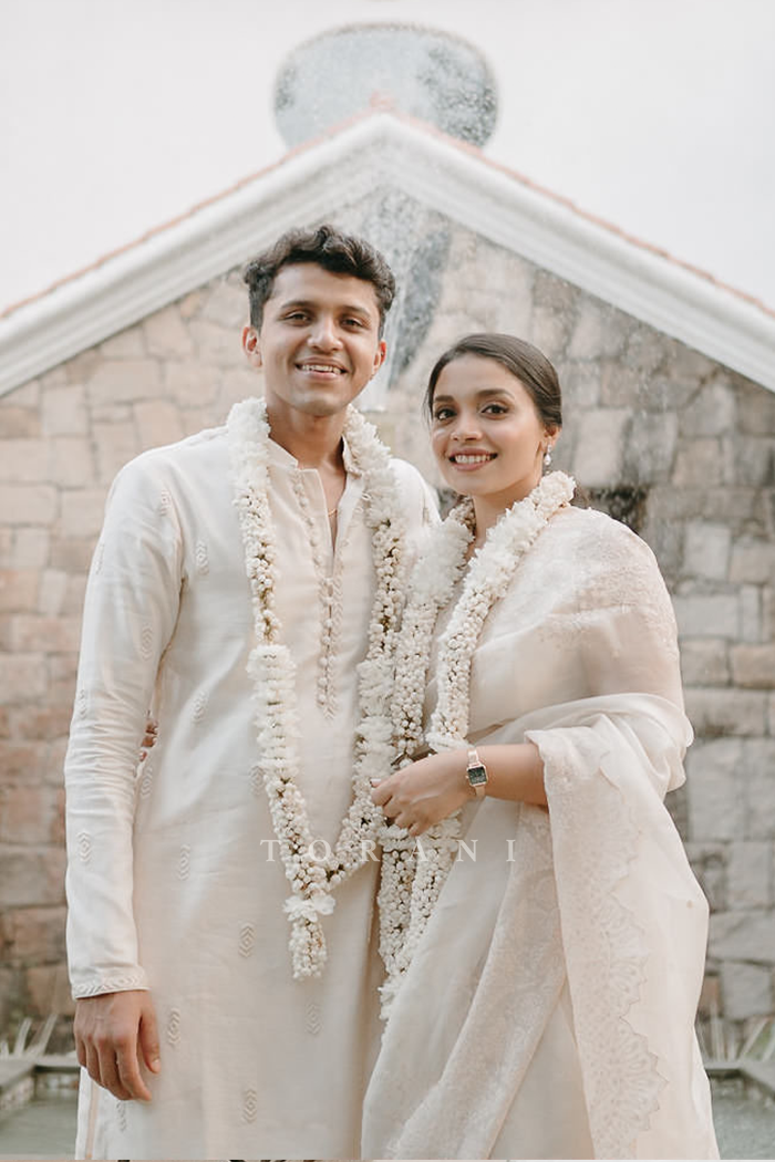 Kreenal Gala in our Swetah Farrin Saree Set