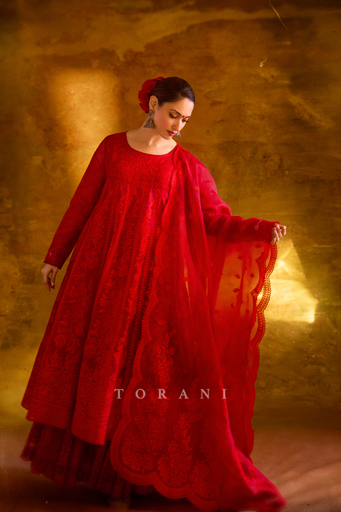 Tamannaah Bhatia in our Dil Surkh Kiran Anarkali Set