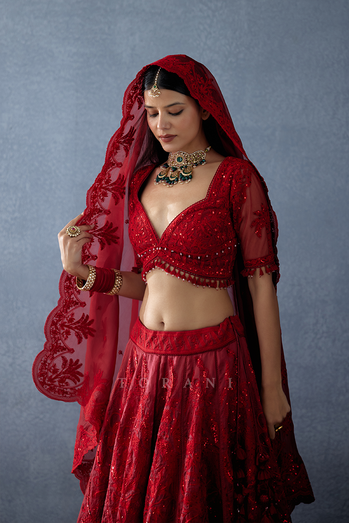 Gulmohar Pankhuri Advika Odhni