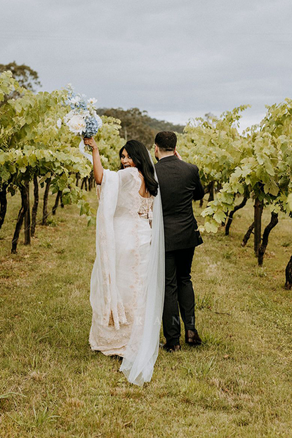 Mona Ponnada In Our Custom Swetah Ela Saree Set