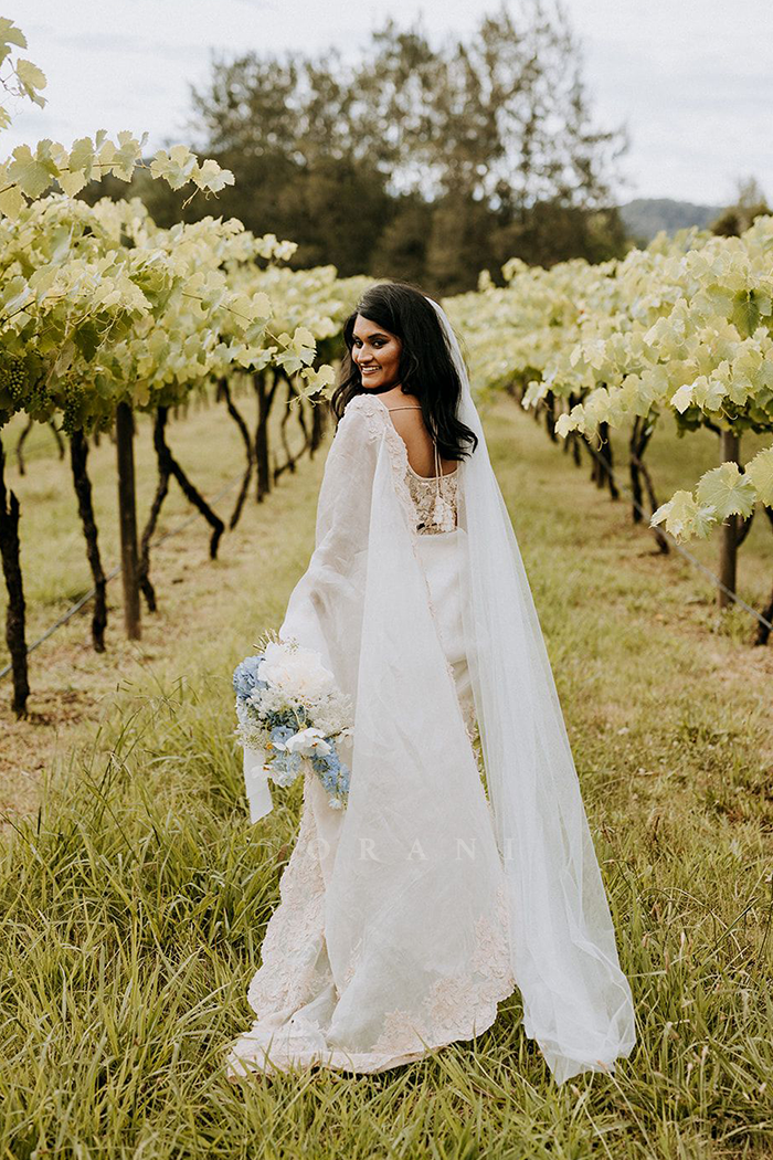 Mona Ponnada In Our Custom Swetah Ela Saree Set