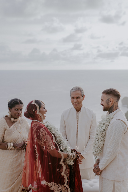 Triveni in our Sindoori Makhmal Agahni Yuvani Saree Set