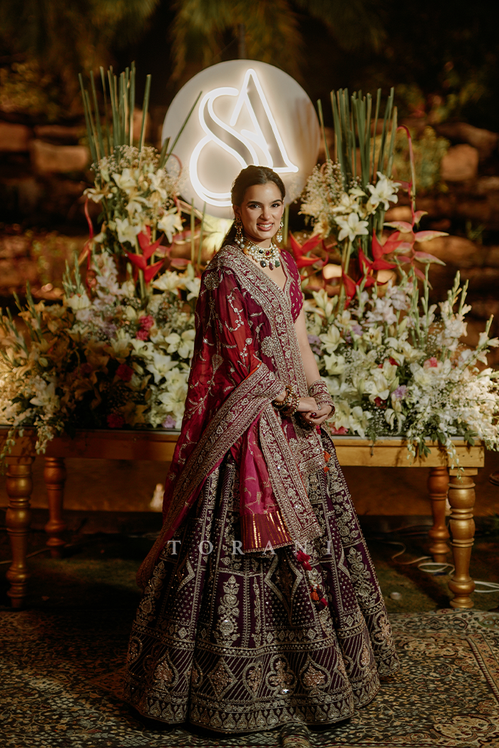 Aina in our Raasleela Shyama Lehenga Choli Set