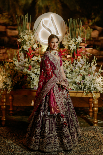 Aina in our Raasleela Shyama Lehenga Choli Set