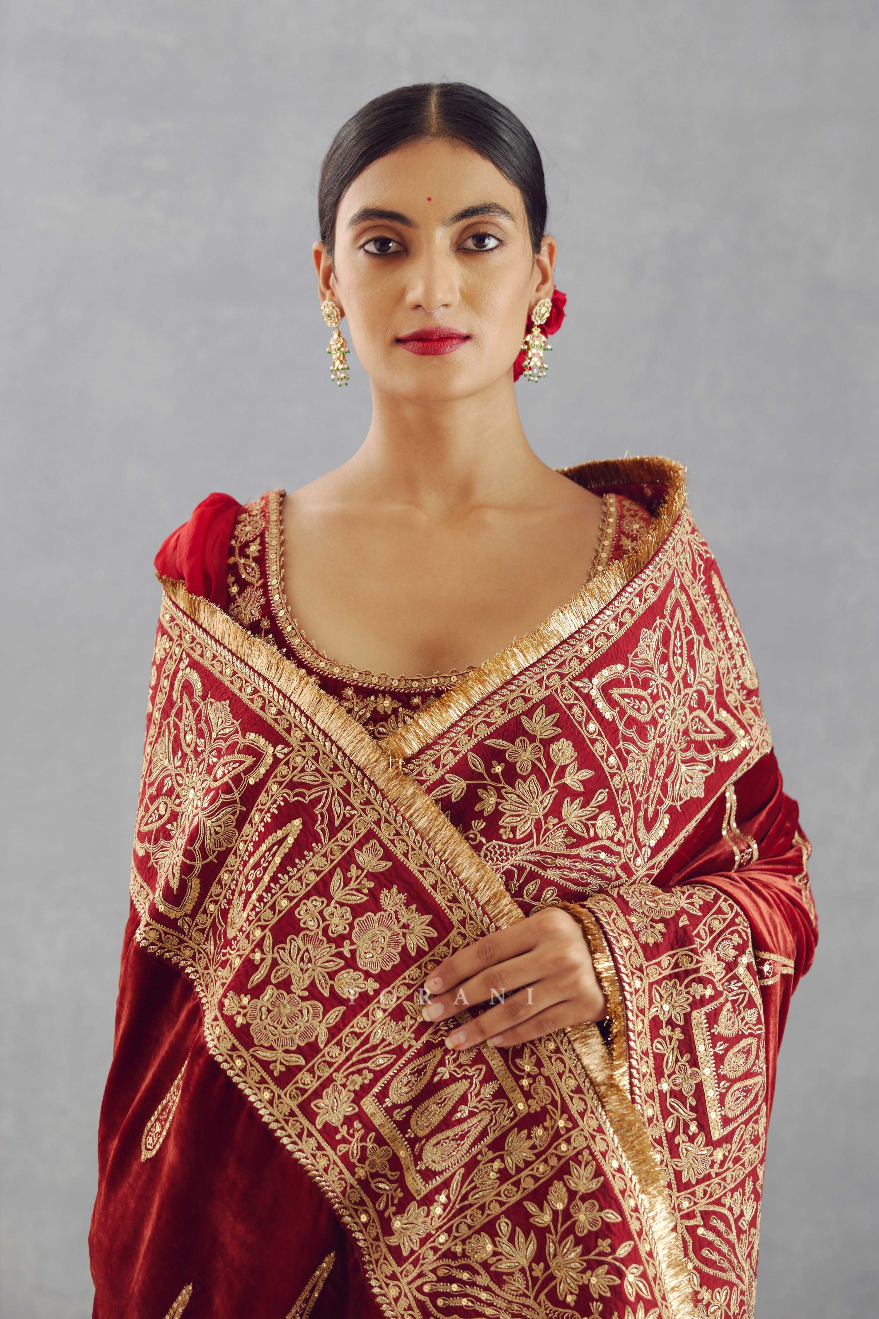 Sindoori Makhmal Amruta Saree