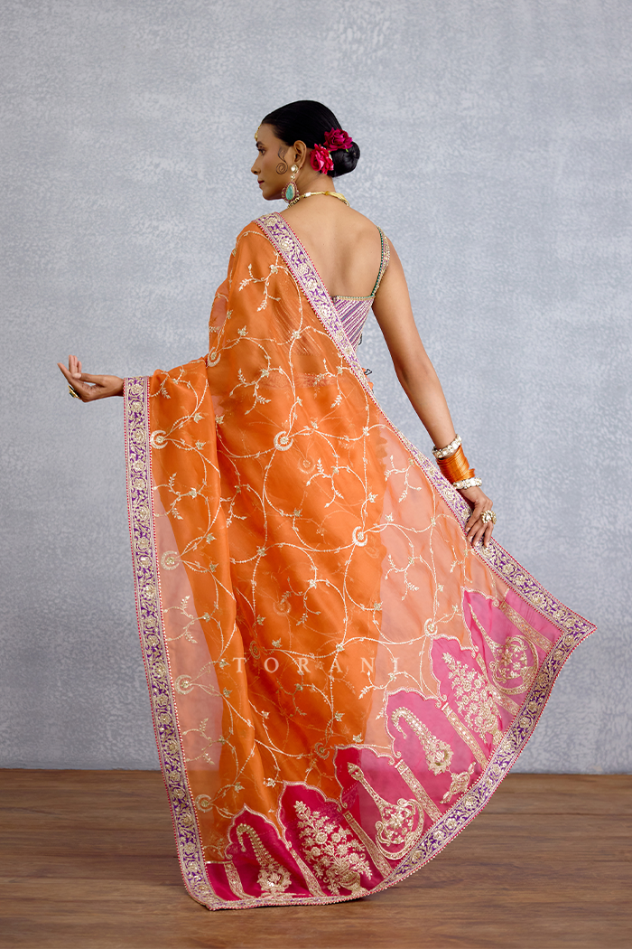 Zafrani Mehrma Saree