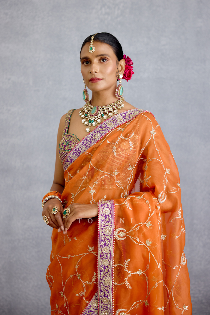 Zafrani Mehrma Saree