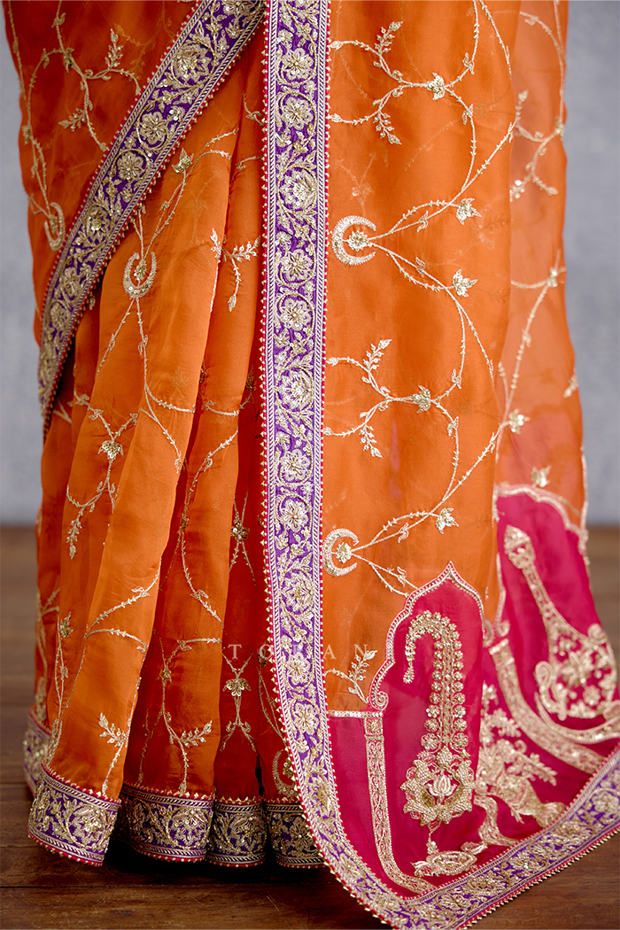 Zafrani Mehrma Saree