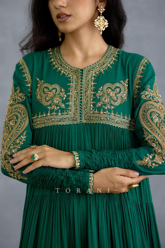 Akhzari Minaj Anarkali Set