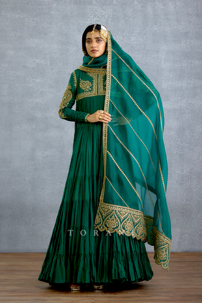 Akhzari Minaj Anarkali Set