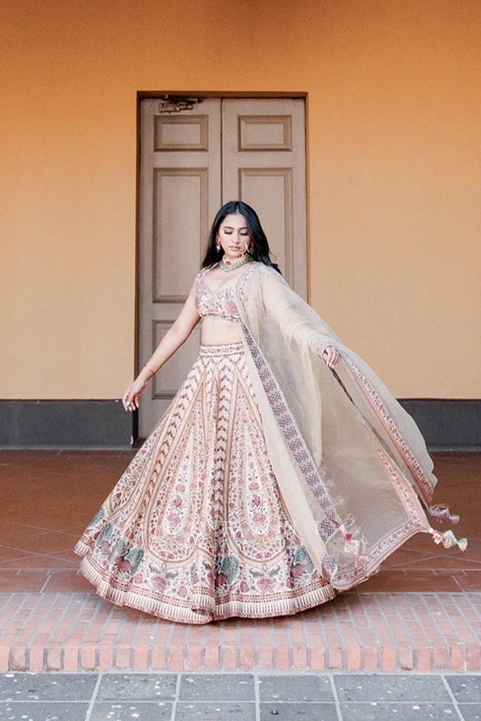 Mansi Mehta in our Kasturi Oorjita Lehenga Set