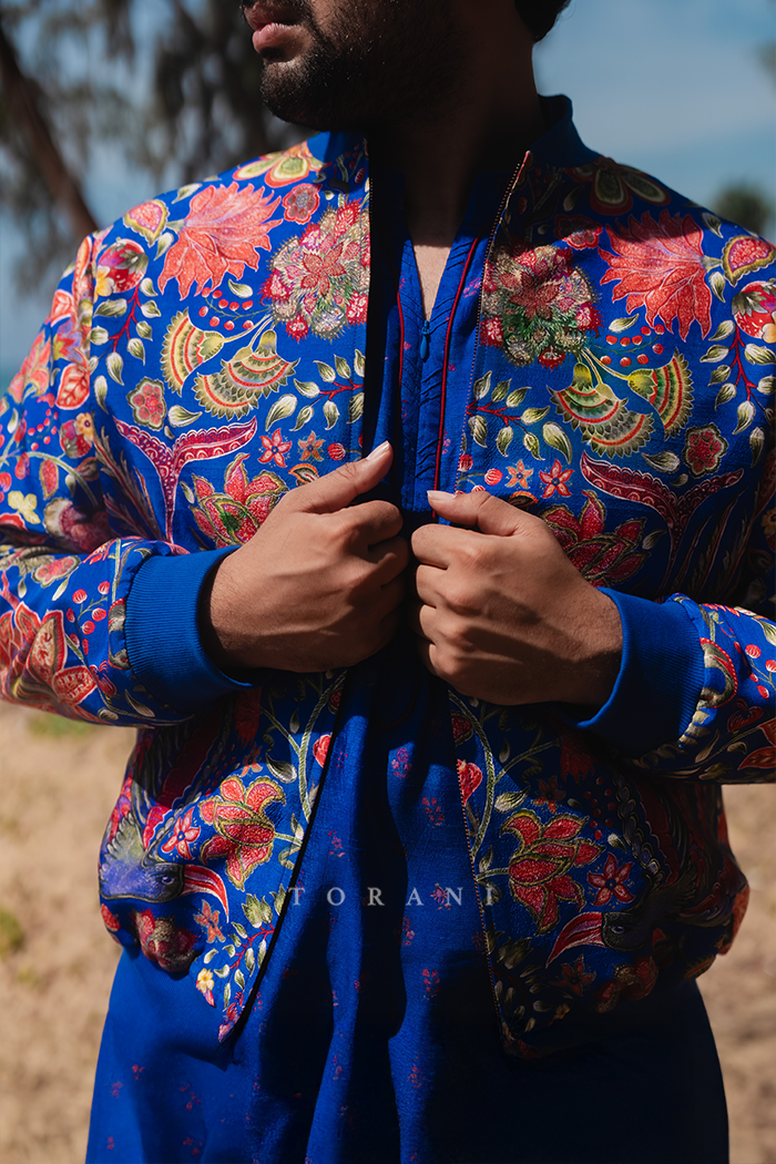 Prakhar Gupta in our Neelima Chitraa Bomber Jacket Set