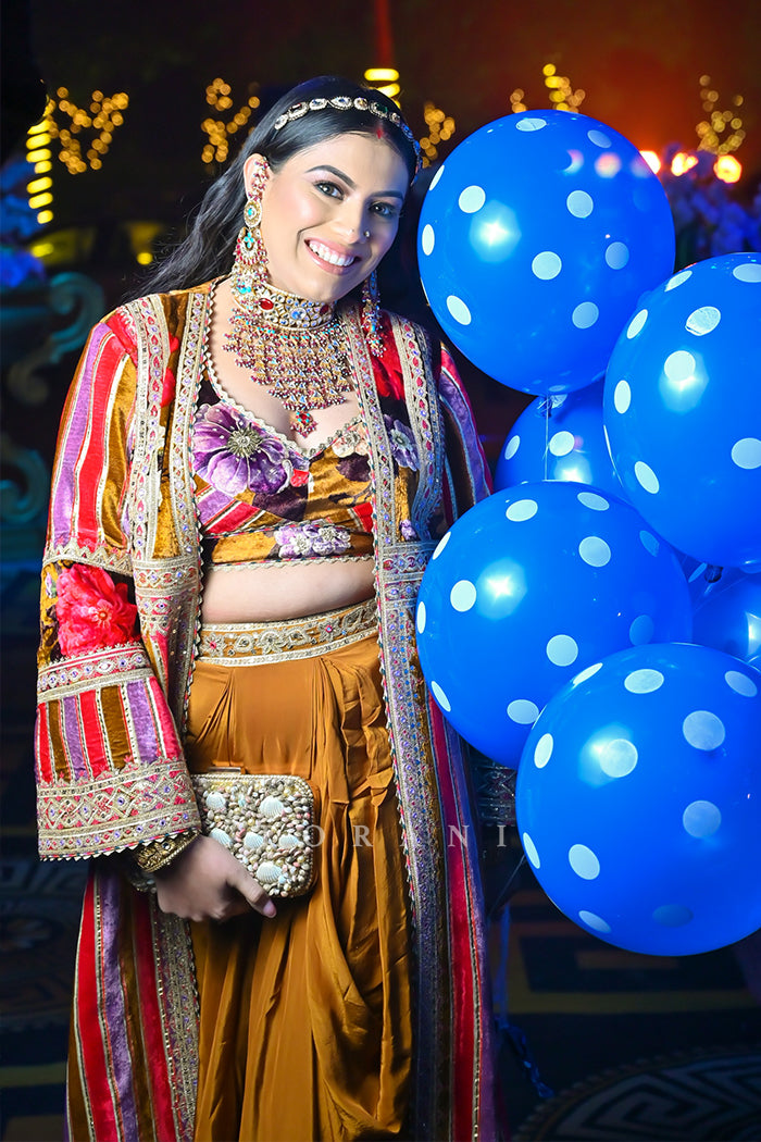 Dikshita Rishabh Arora in our Aftaabi Adilah Cape Set