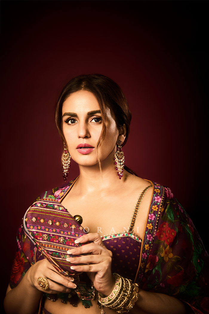 Huma Qureshi in our Dil Kusha Anamari Cape Set