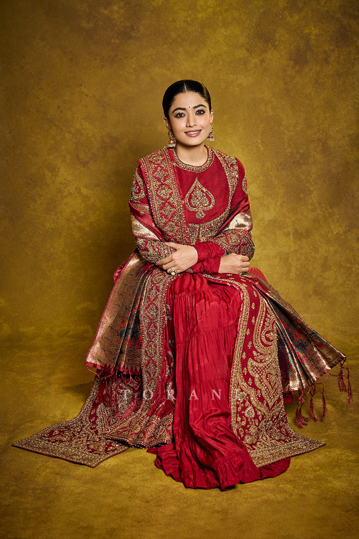 Rashmika Mandanna in our Shamse Arshi Jacket Set