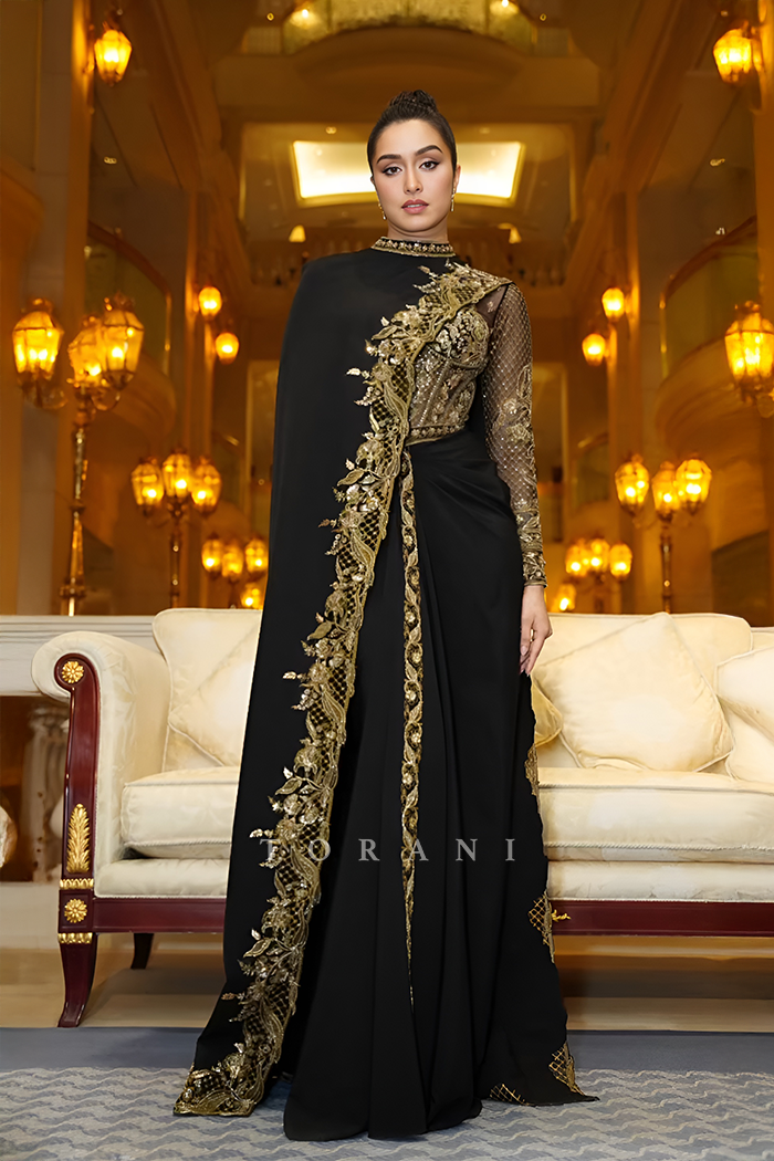 Shraddha Kapoor in our Siyaahi Aadhira Corset Set