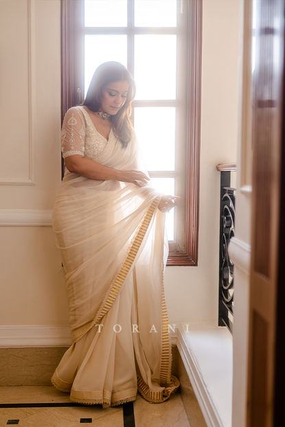 Kajol Devgan in our Custom Maahe Lasika Saree Set