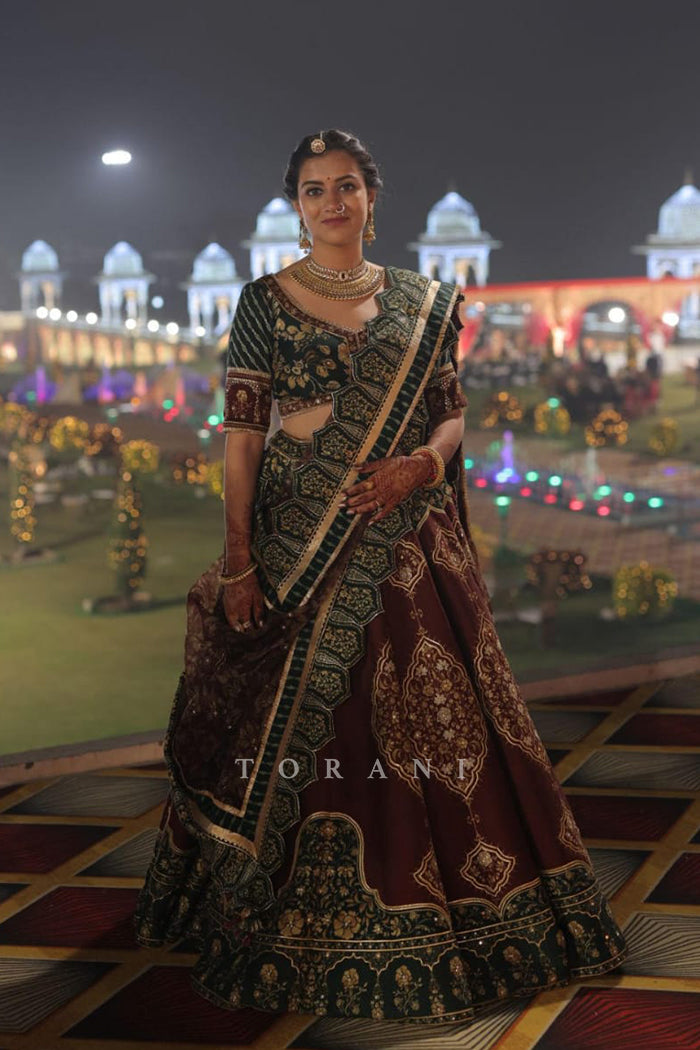 Sneha Kocchar in our Sheesham Mahnaz Lehenga Set