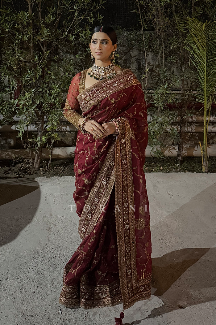 Aditi Singh In our Shamse Salwa Ilina Saree Set