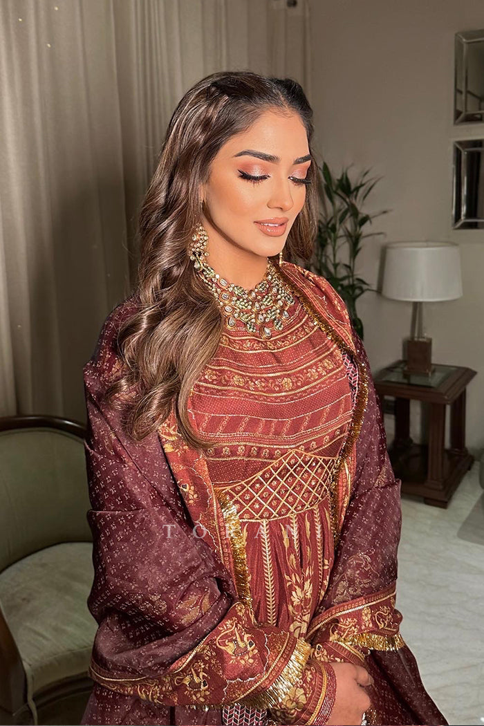 Aastha Gujral in our Gulnar Shehnaaz Anarkali Set