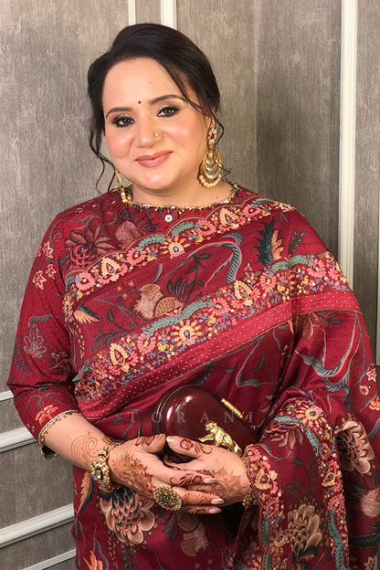 Karuna Malhotra In Our Sanobar Enakshi Saree Set